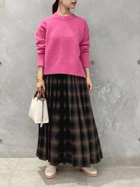 「ショッピング」｜「アイテム（ブーツ）」を使った、本社 プレスさん（レディース・158cm）の秋コーディネート