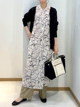 「シアーワンピース」｜「アイテム（バレエシューズ）」を使った、本社 プレスさん（レディース・170cm）の夏コーディネート
