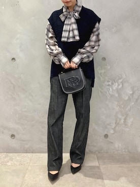 「ROPE'（ロペ）のアイテム（バッグ）」を使った、本社 プレスさん（レディース・158cm）の秋コーディネート