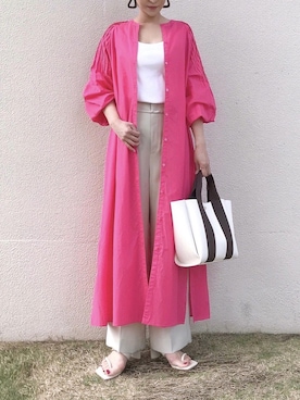 「ROPE'（ロペ）のアイテム（タンクトップ）」を使った、本社 プレスさん（レディース・158cm）の夏コーディネート