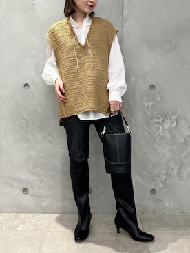 本社 プレスさん（レディース・159cm）の秋コーディネート