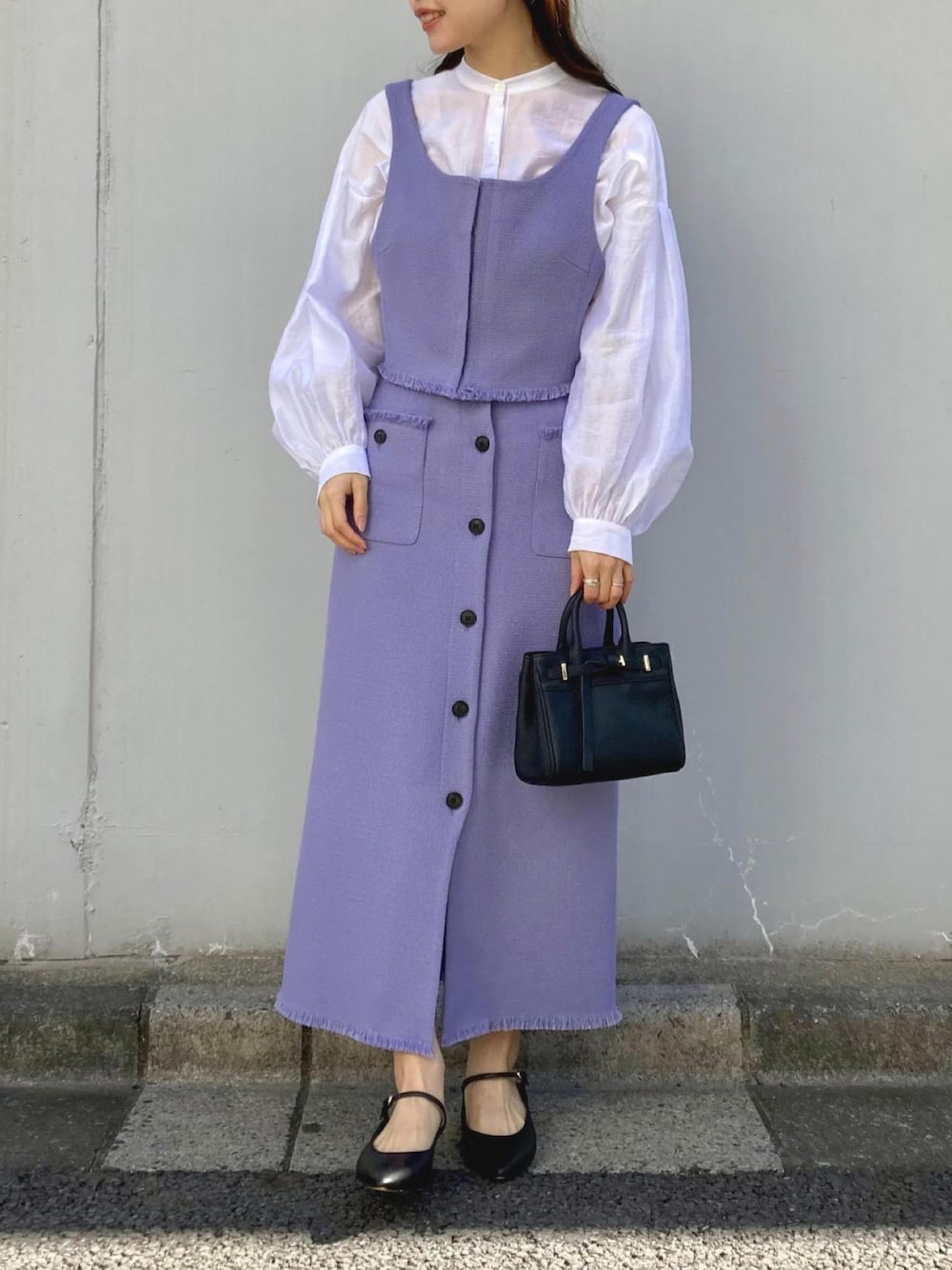 ニューバランスゴルフ 2点 セットアップ ベスト スカート パープル 紫