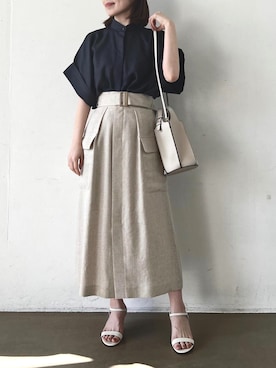 本社 プレスさん（レディース・159cm）の夏コーディネート