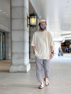 「TIGRE BROCANTE（ティグルブロカンテ）のアイテム（パンツ）」を使った、naouさん（メンズ・182cm）の夏コーディネート