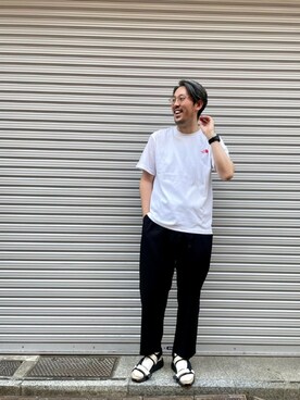 「MANASTASH（マナスタッシュ）のアイテム（シューズ）」を使った、naouさん（メンズ・182cm）の夏コーディネート