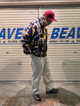 「アイテム（チノパンツ）」を使った、naouさん（メンズ・182cm）の秋コーディネート