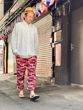 「goyemon（ゴエモン）のアイテム」を使った、naouさん（メンズ・182cm）の夏コーディネート