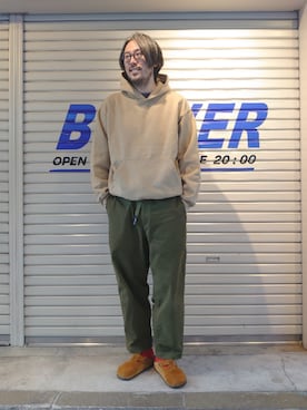 「アイテム（パーカー）」を使った、naouさん（メンズ・182cm・30代）の冬コーディネート