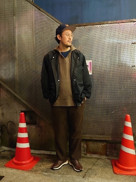 「アイテム（ブルゾン）」を使った、naouさん（メンズ・182cm・30代）の冬コーディネート