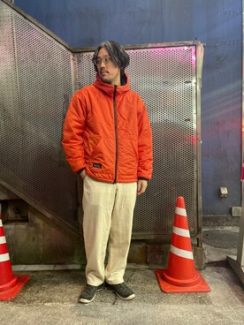 「MANASTASH（マナスタッシュ）のアイテム（ダウンジャケット/コート）」を使った、naouさん（メンズ・182cm）の冬コーディネート