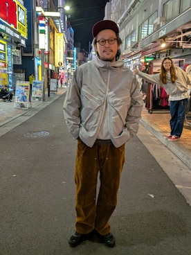 「アイテム（マウンテンパーカー）」を使った、naouさん（メンズ・182cm）の秋コーディネート