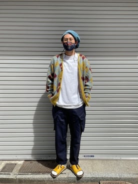「MANASTASH（マナスタッシュ）のアイテム（レッグウェア）」を使った、naouさん（メンズ・182cm）の夏コーディネート