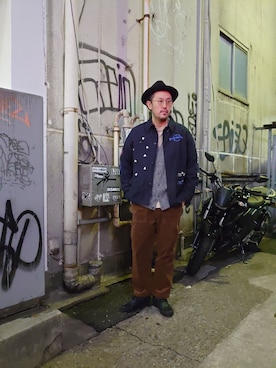 「アイテム（ブルゾン）」を使った、naouさん（メンズ・182cm・30代）の冬コーディネート