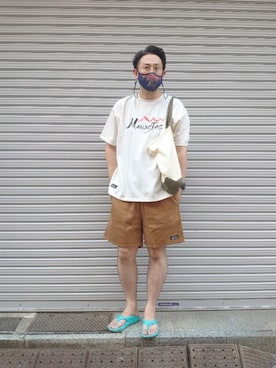 「MANASTASH（マナスタッシュ）のアイテム（バッグ）」を使った、naouさん（メンズ・182cm）の夏コーディネート
