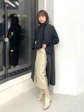 「PUBLIC TOKYO（パブリックトウキョウ）のアイテム（その他アウター）」を使った、Akane lrlife0628さん（レディース・166cm）の秋コーディネート