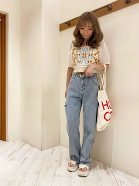 「SpRay（スプレイ）のアイテム（パンツ）」を使った、sprayzozoさん（レディース・158cm）の春コーディネート