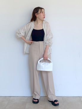 「アパートバイローリーズ」｜「アイテム（ブルゾン）」を使った、ひおさん（レディース・153cm）の夏コーディネート