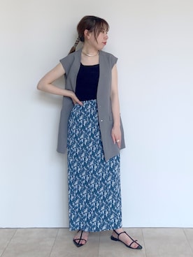 「A part by（アパートバイ）のネックカフ（ネックレス）」を使った、ひおさん（レディース・153cm・20代）の夏コーディネート
