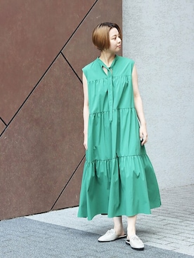 「スリッパ」｜sunaさん（レディース・160cm）の春コーディネート
