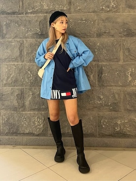 「TOMMY HILFIGER」｜「アイテム（ジャケット/アウター）」を使った、公式TOMMY HILFIGERさん（レディース・158cm）の春コーディネート