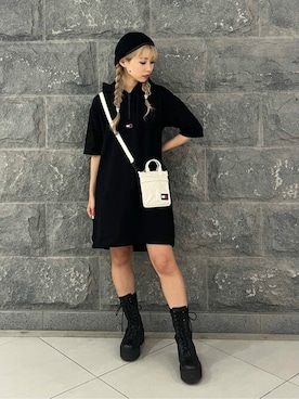 「TOMMY HILFIGER」｜「アイテム（ワンピース/ドレス）」を使った、公式TOMMY HILFIGERさん（レディース・158cm）の春コーディネート