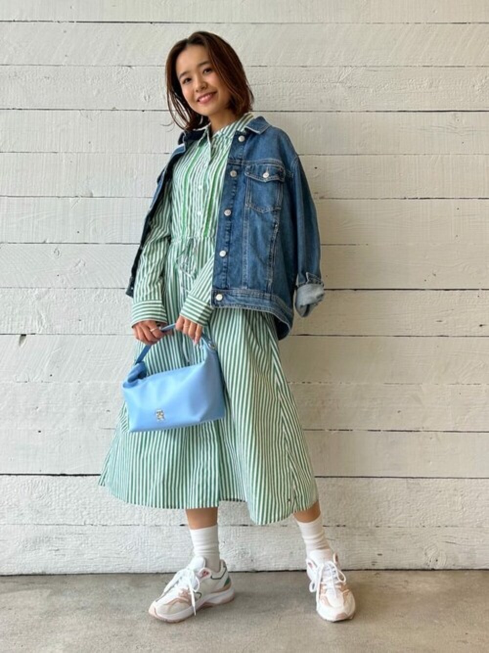 希少 限定品 近年 マディソンブルー シャツワンピース ストライプ hello 20230420174656583.jpg