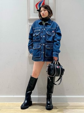 公式TOMMY HILFIGERさん（レディース・158cm）の冬コーディネート