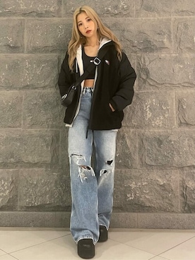 公式TOMMY HILFIGERさん（レディース・158cm）の冬コーディネート