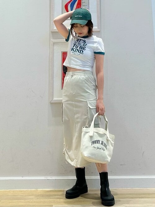 【トミージーンズ】スリムクロップドノベルティリンガーTシャツ 楽天市場】スリムクロップドノベルティリンガーTシャツ／トミー