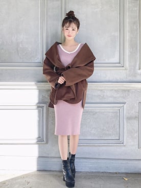 「MIIA（ミーア）のアイテム（ジャケット/アウター）」を使った、MIIAさん（レディース・162cm）の秋コーディネート