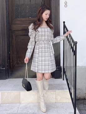 「ミーア」｜「アイテム（ワンピース/ドレス）」を使った、MIIAさん（レディース・152cm）の秋コーディネート