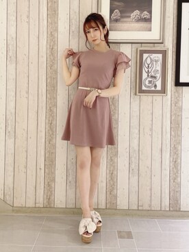 「ミニワンピ」｜MIIAさん（レディース・158cm）の夏コーディネート