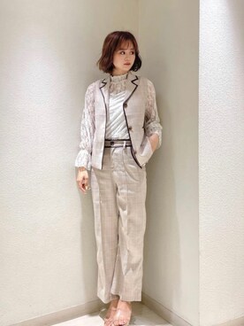 「MIIA（ミーア）のアイテム（パンツ）」を使った、MIIAさん（レディース・165cm）の夏コーディネート