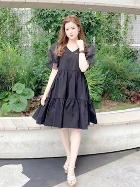 「ミニワンピ」｜MIIAさん（レディース・152cm）の夏コーディネート