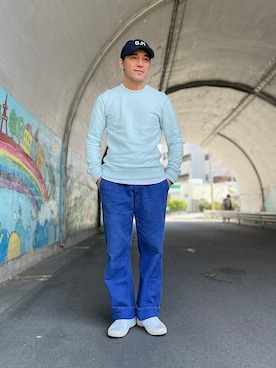 「Munsingwear（マンシングウェア）のアイテム（帽子）」を使った、Penguin by Munsingwearさん（メンズ・168cm）の春コーディネート