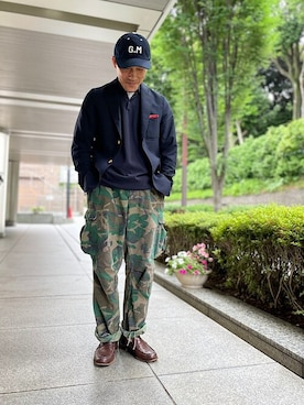 「Munsingwear（マンシングウェア）のアイテム（帽子）」を使った、Penguin by Munsingwearさん（メンズ・168cm）の夏コーディネート