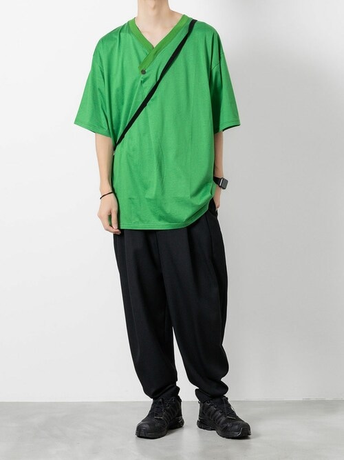 DRAPE V-NECK T-SHIRT（Tシャツ/カットソー）｜ato（アトウ）の 