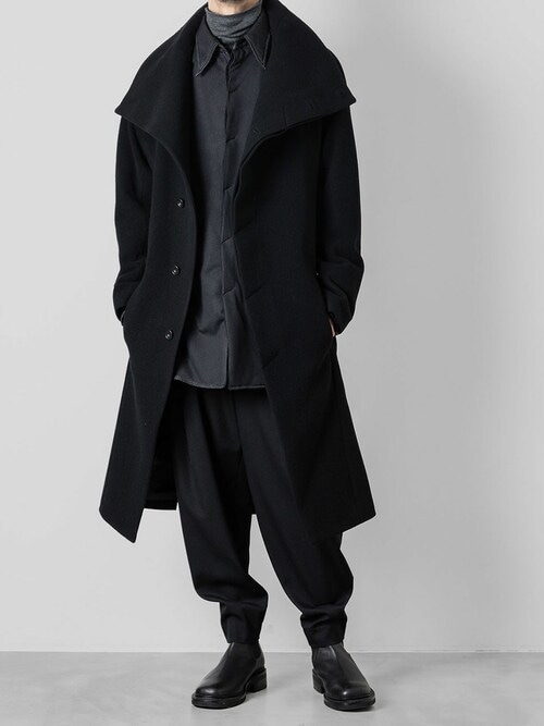 ENGLAND LAMB MELTON STAND COLLAR COAT（ステンカラーコート