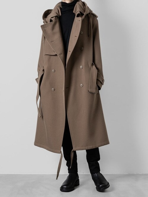 stand collar single trench coat（トレンチコート）｜ato