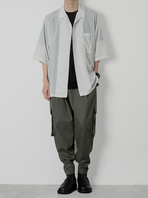 トップス everyone DOT B/D Short Sleeve Shirt Axel Arigato Short-Sleeved Denim Shirt with Metal Logo men
