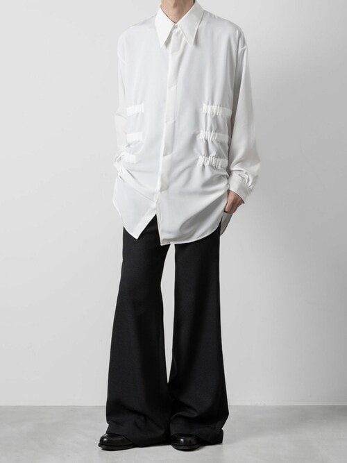 SLUB TWEED FLAIR PANTS（スラックス）｜ato（アトウ）のファッション