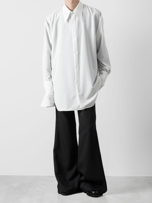 SLUB TWEED FLAIR PANTS 46 ato アトウ 25SS