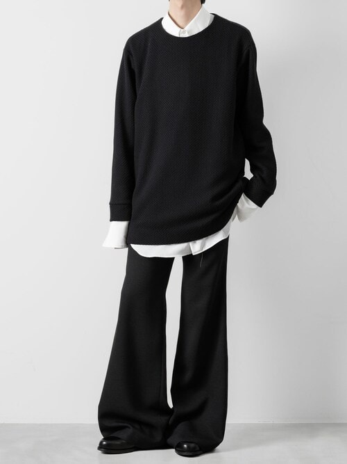 SLUB TWEED FLAIR PANTS（スラックス）｜ato（アトウ）のファッション