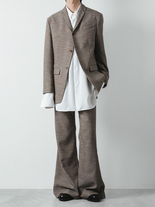 SLUB TWEED FLAIR PANTS（スラックス）｜ato（アトウ）のファッション