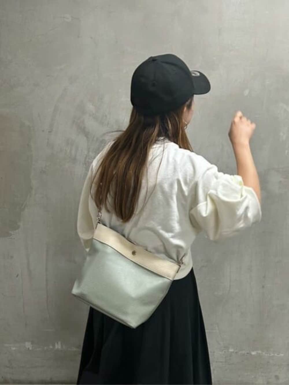 「Breath TOPKAPIの【WEB限定】【Breath TOPKAPI /ブレス トプカピ】【撥水】リプル ナイロンポーチ付き ショルダーバッグ（ショルダーバッグ、グリーン系）」を使った、マスターさん（レディース・149cm）の冬コーディネートの1枚目の写真
