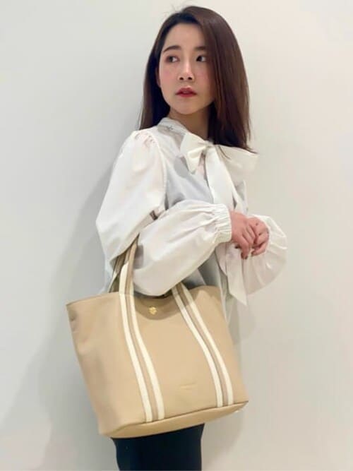 ソフトシュリンク テープコンビ ショルダー ミニ トート バッグ