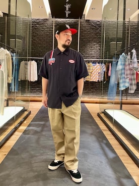 「エンジニアシャツ」｜ＭＩＮＥさん（メンズ・168cm）の夏コーディネート