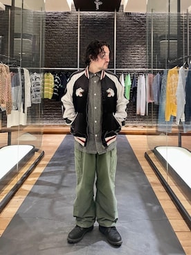 「HYSTERIC GLAMOUR（ヒステリックグラマー）のアイテム（ブルゾン）」を使った、ＭＩＮＥさん（メンズ・168cm）の春コーディネート