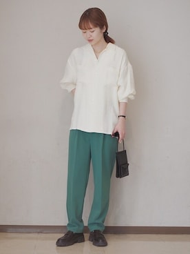 「SHIPS（シップス）のアイテム（アクセサリー）」を使った、清水さん（レディース・162cm）の冬コーディネート