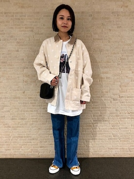 「MILOS（ミロス）のアイテム」を使った、坂巻さん（レディース・158cm）の冬コーディネート